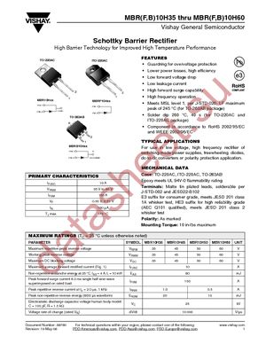 MBR10H45HE3/45 datasheet  